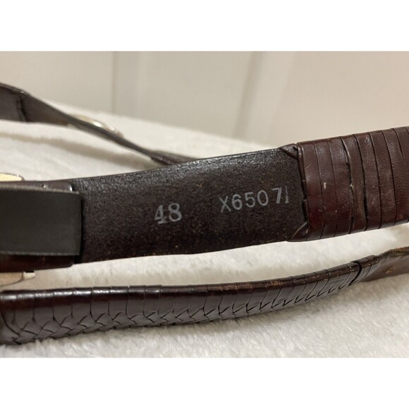 Brighton Mens Leather Braided Belt Size 48 Brown - Picture 8 of 10